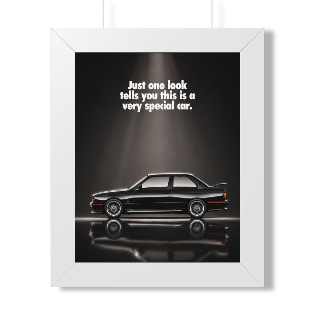 BMW E30 M3 — A Legend at First Glance | Framed Poster