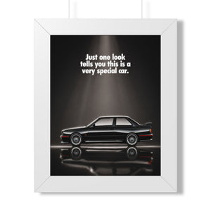 BMW E30 M3 — A Legend at First Glance | Framed Poster