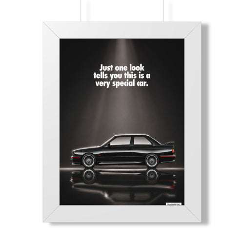 BMW E30 M3 — A Legend at First Glance | Framed Poster