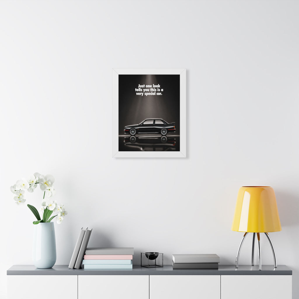 BMW E30 M3 — A Legend at First Glance | Framed Poster