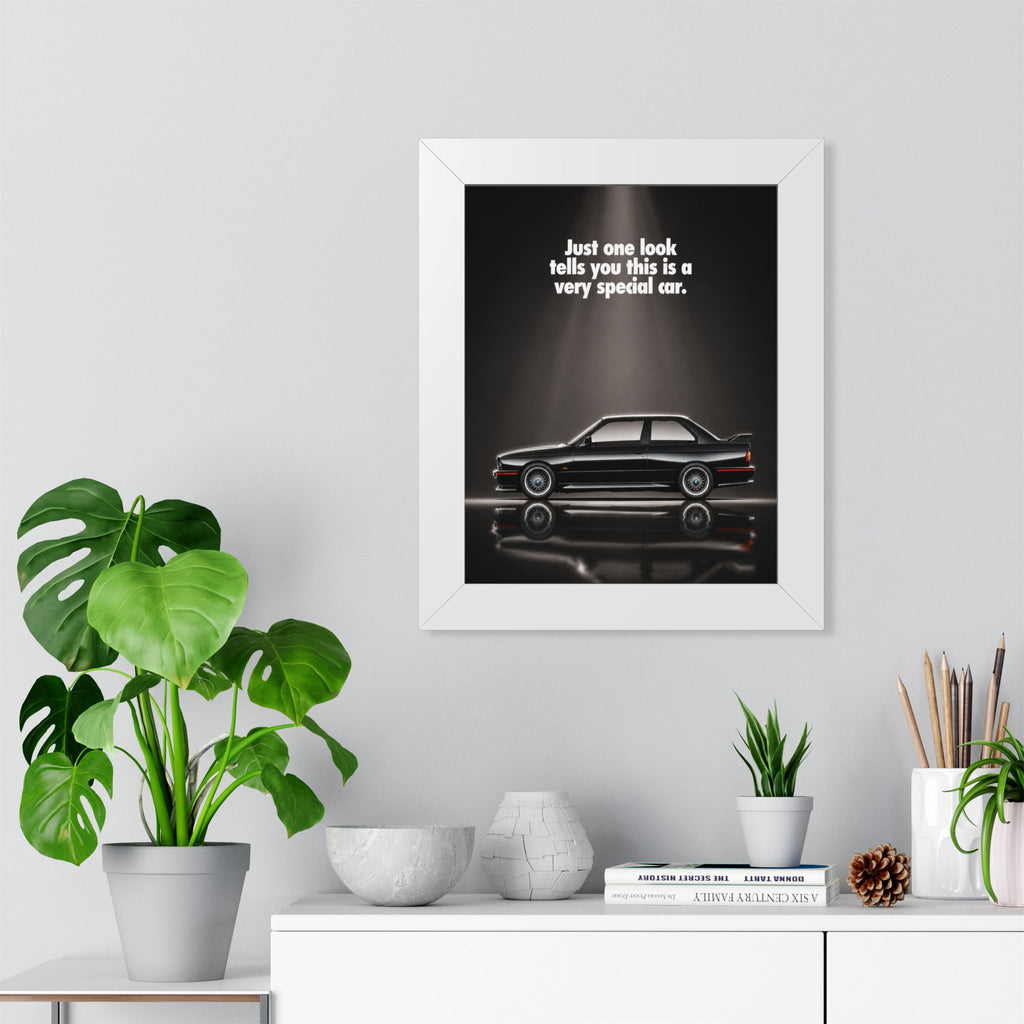 BMW E30 M3 — A Legend at First Glance | Framed Poster