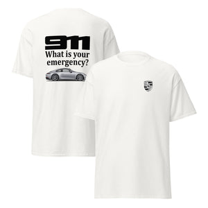 911, what is your emergency? Porsche T-Shirt